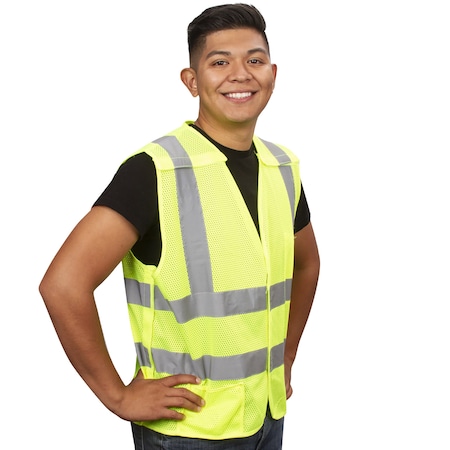 Cordova Breakaway Safety Vest, Type R, Class 2, Mesh - Lime, 2XL VB231P2XL